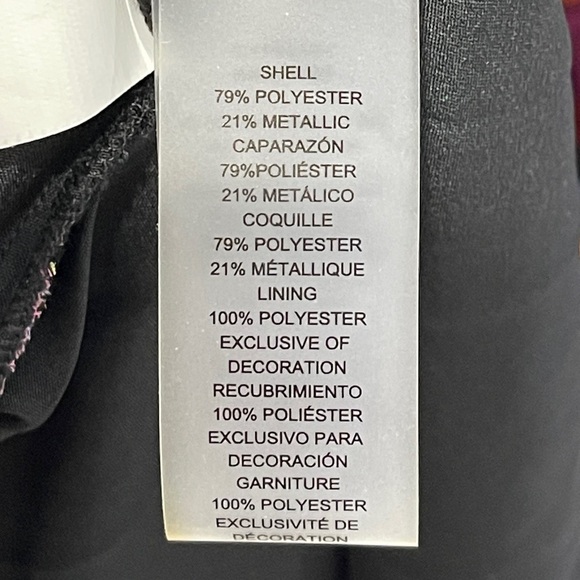 Vince Camuto Metallic Paisley-Print Lace-Trim Dress Shimmery Size 14 - Picture 10 of 16